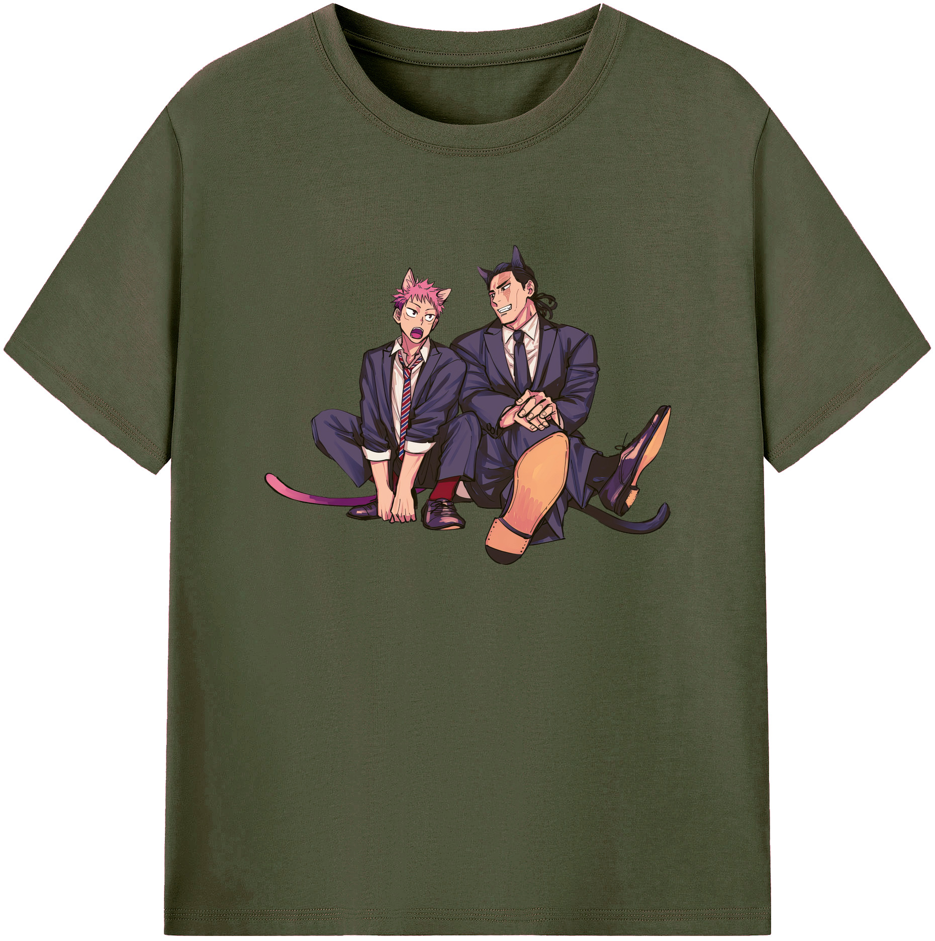 （画像用） 呪術廻戦 Jujutsu Kaisen 綿100％ メンズ半袖Tシャツ｜肌触りやわらか＆通気性
